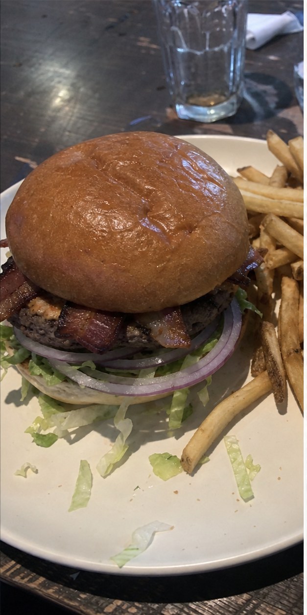 Before: phone photo of a burger